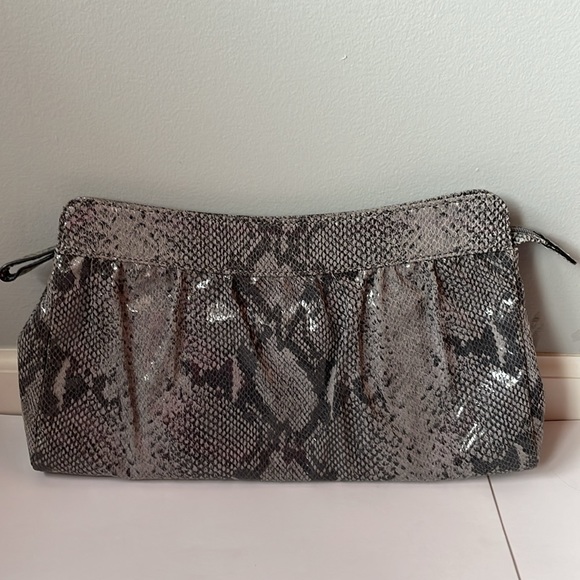 Like new Talbots clutch faux snakeskin date night bag - Picture 2 of 8
